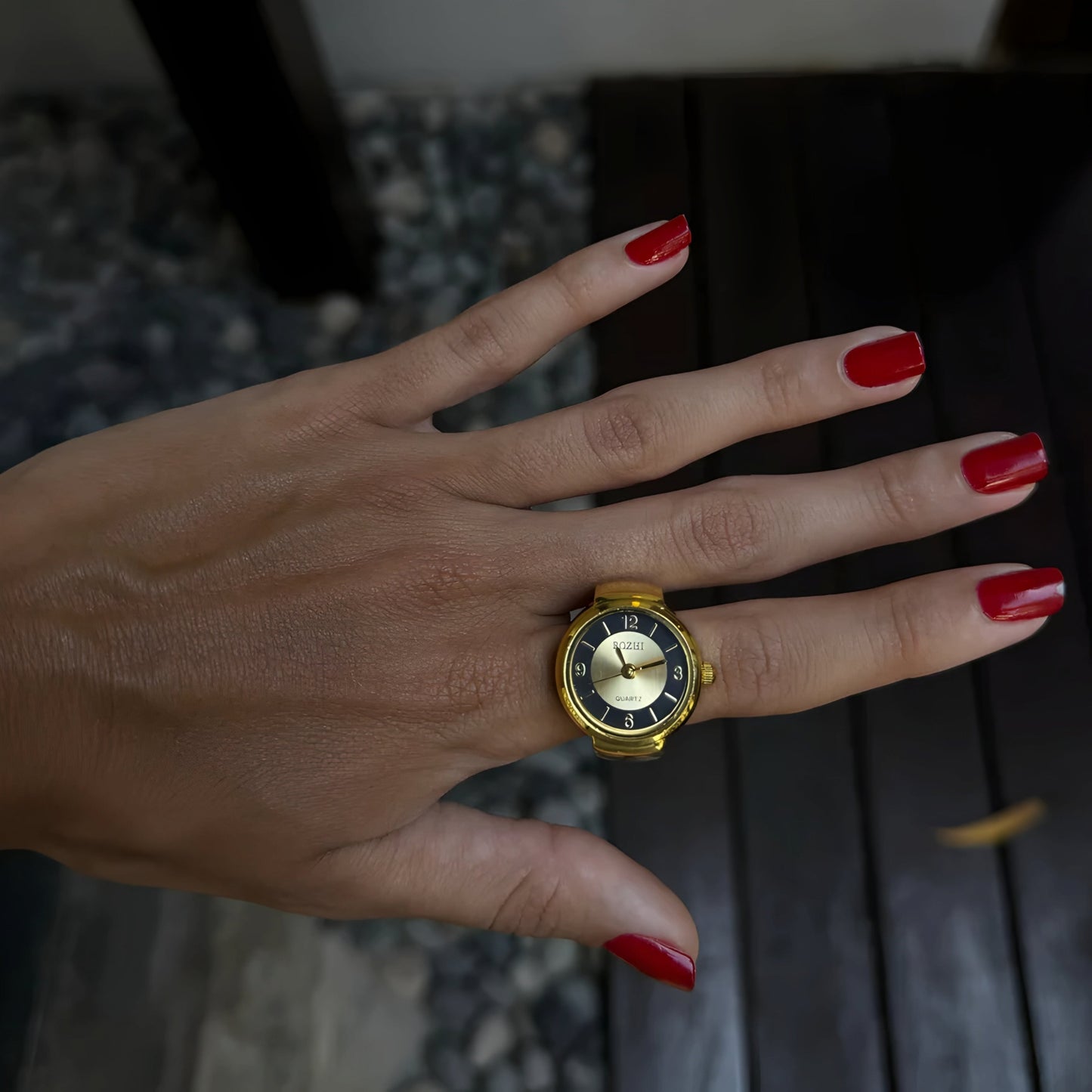 Gold Number Ring | Gold And Black
