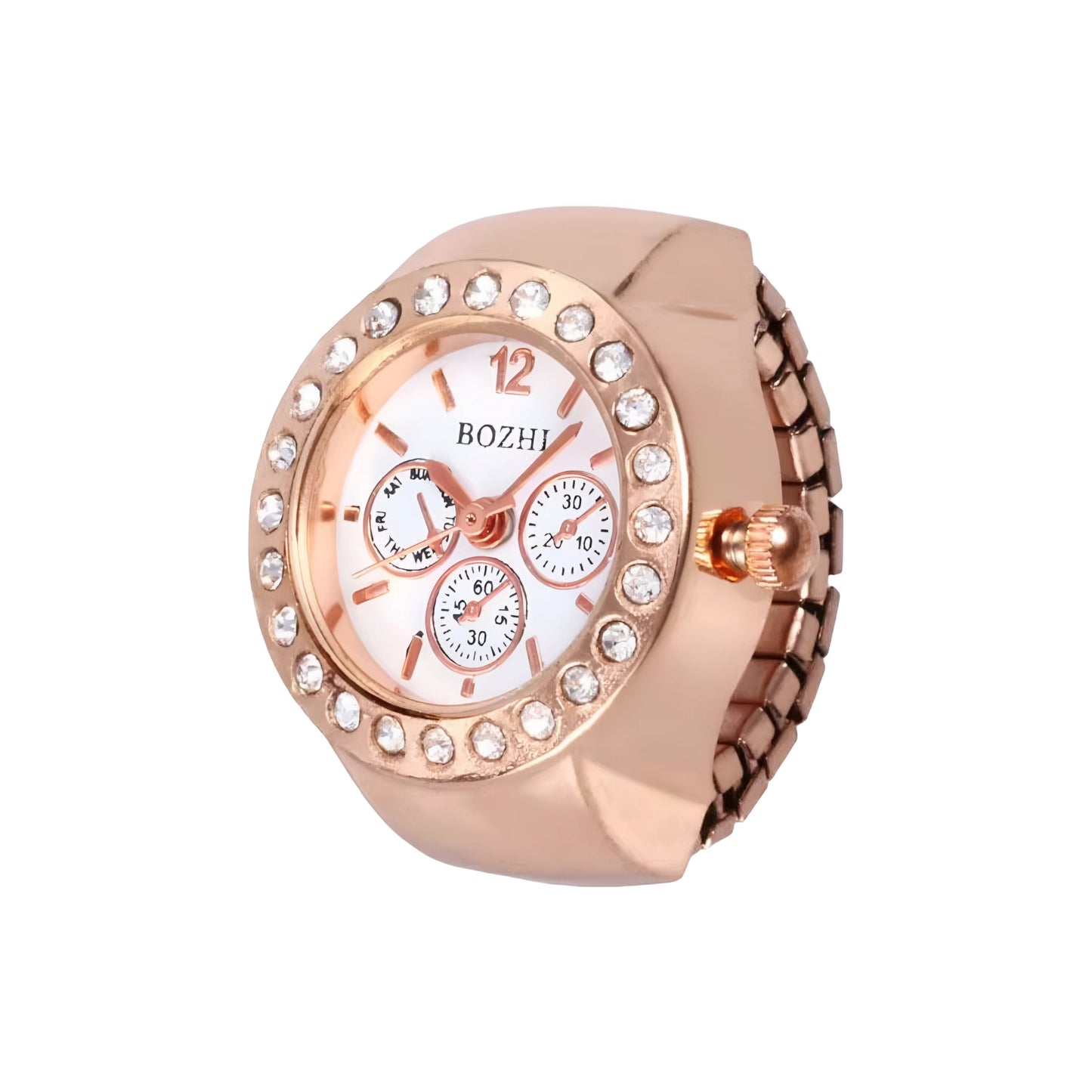 Rose Gold Gomia Ring | White