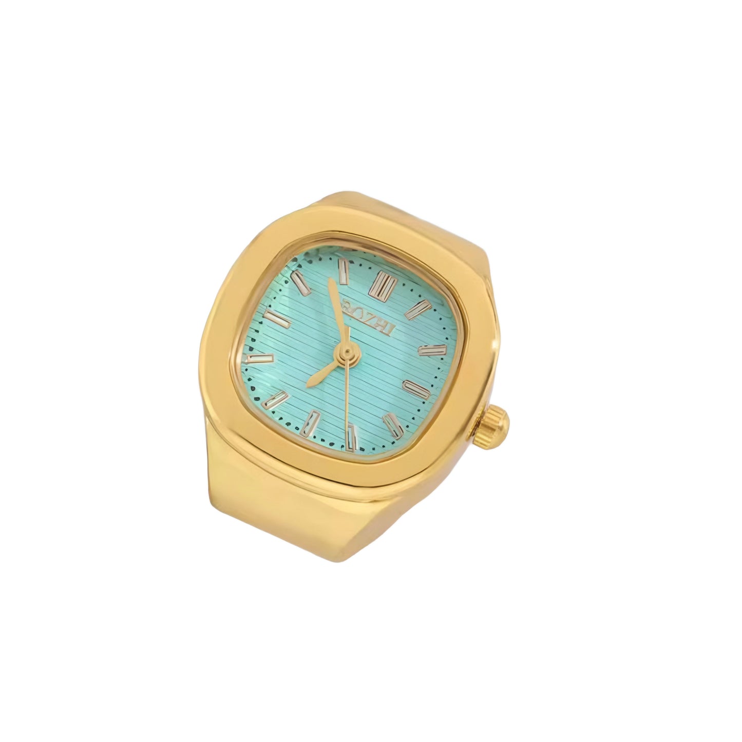 Gold Barrel Ring | Cyan