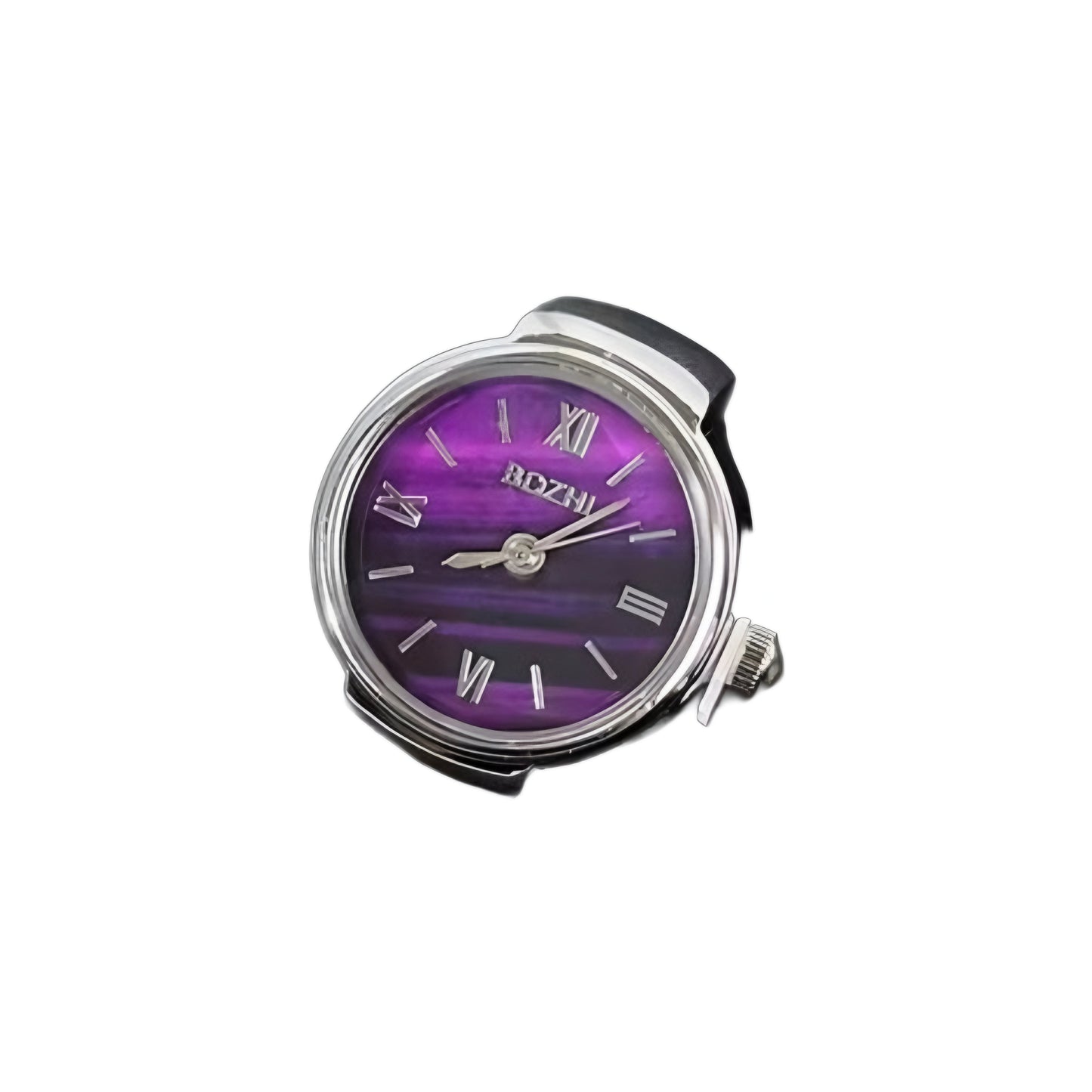 Silver Roman Chrono Ring | Purple