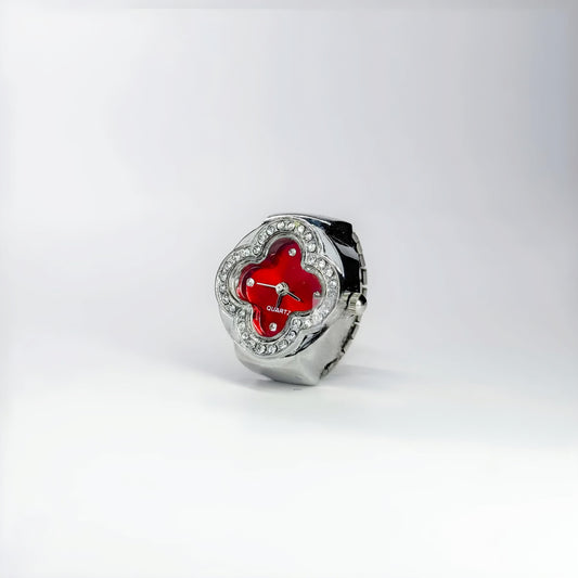 Silver Van Cleef Ring | Red