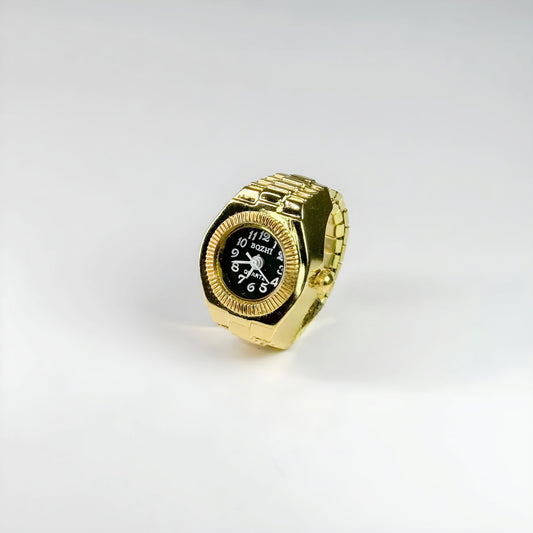 Gold Chrono Ring | Black