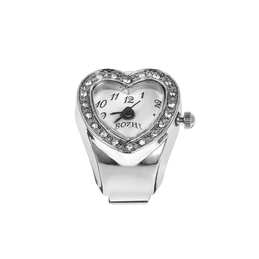 Silver Gomia Heart Ring | White