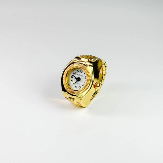 Gold Chrono Ring | White
