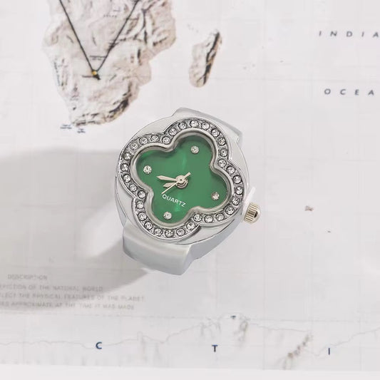 Silver Van Cleef Ring | Green