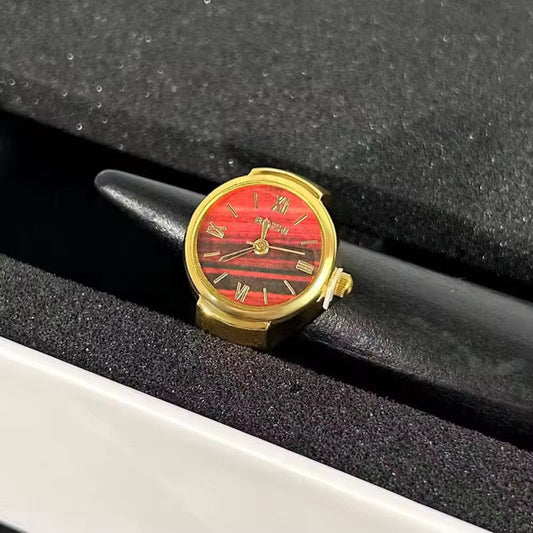 Gold Roman Chrono Ring | Red
