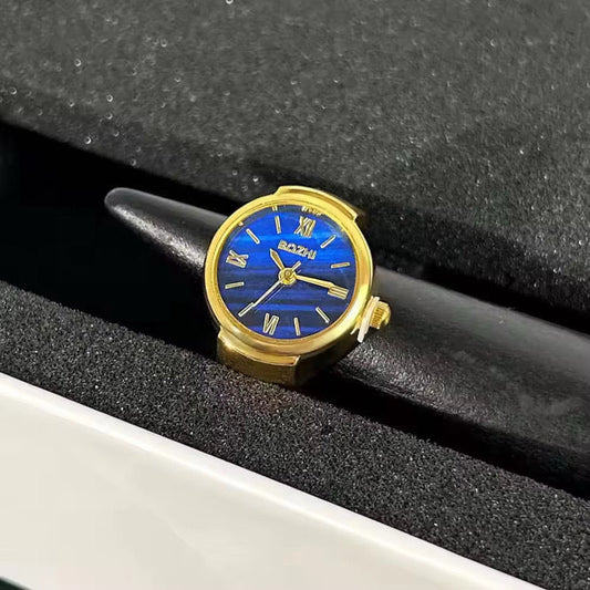 Gold Roman Chrono Ring | Bleu