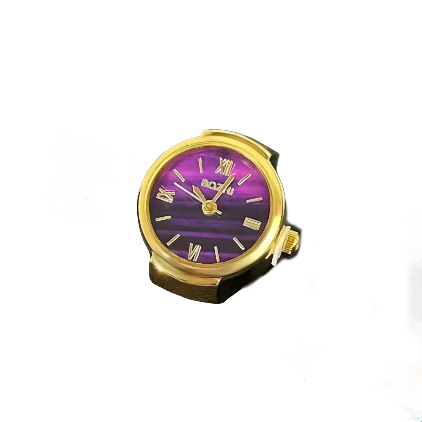 Gold Roman Chrono Ring | Purple