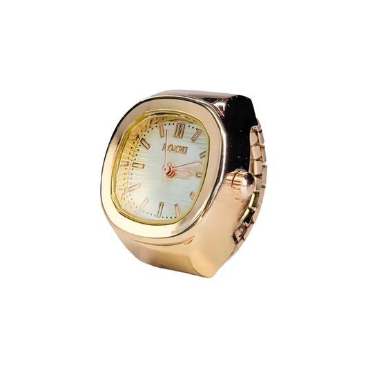 Rose gold Barrel Ring | White