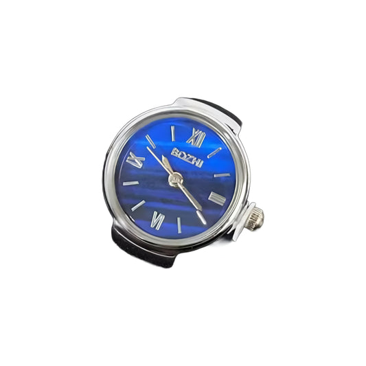 Silver Roman Chrono Ring | Bleu