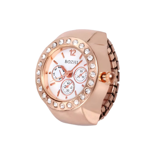 Rose Gold Gomia Ring | White