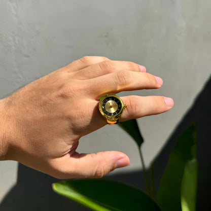 Gold Number Ring | Gold And Black