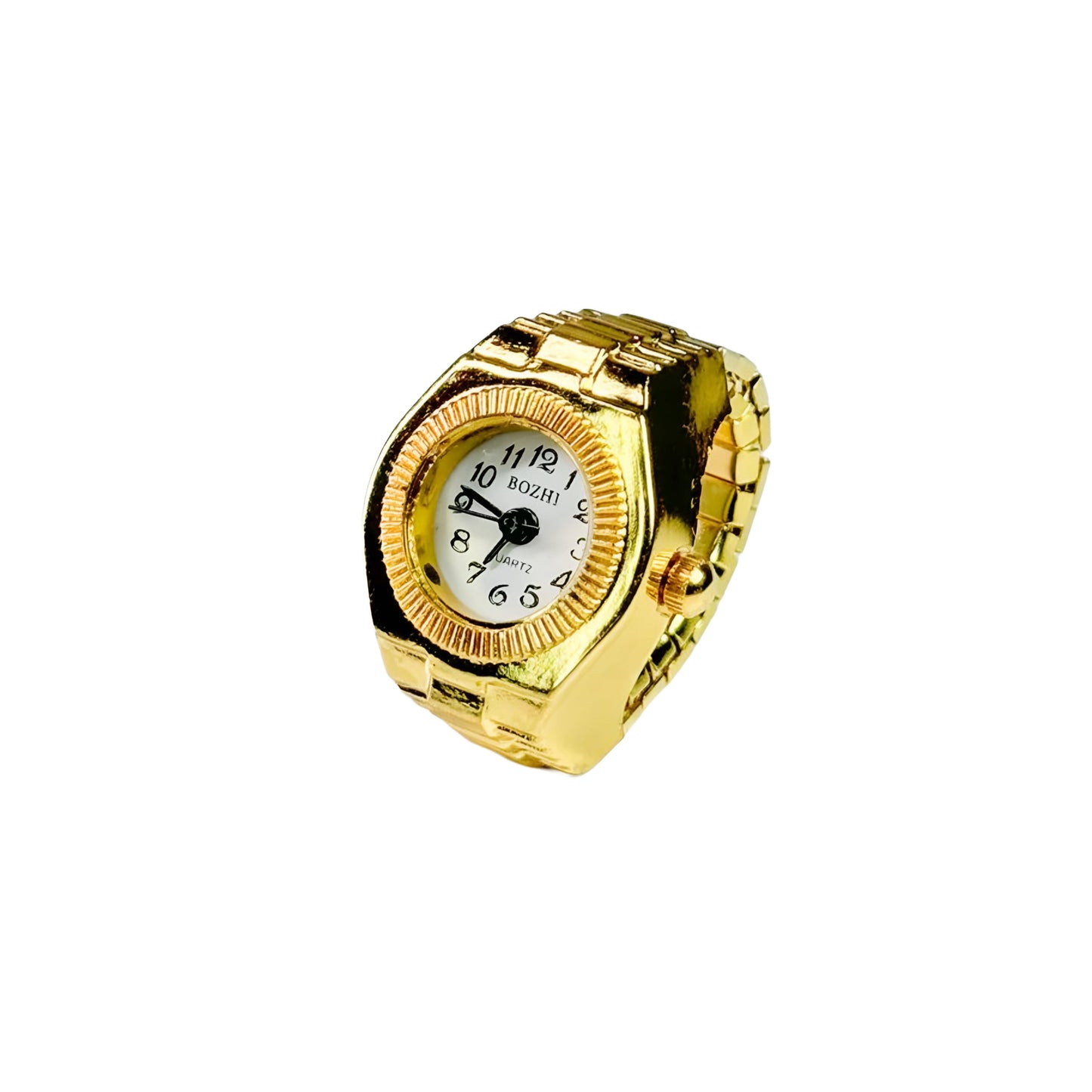 Gold Chrono Ring | White