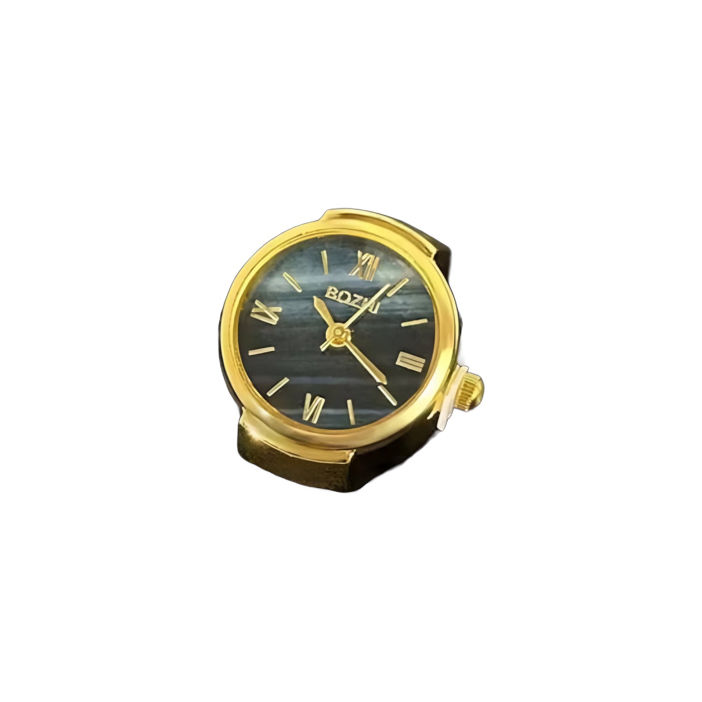 Gold Roman Chrono Ring | Black
