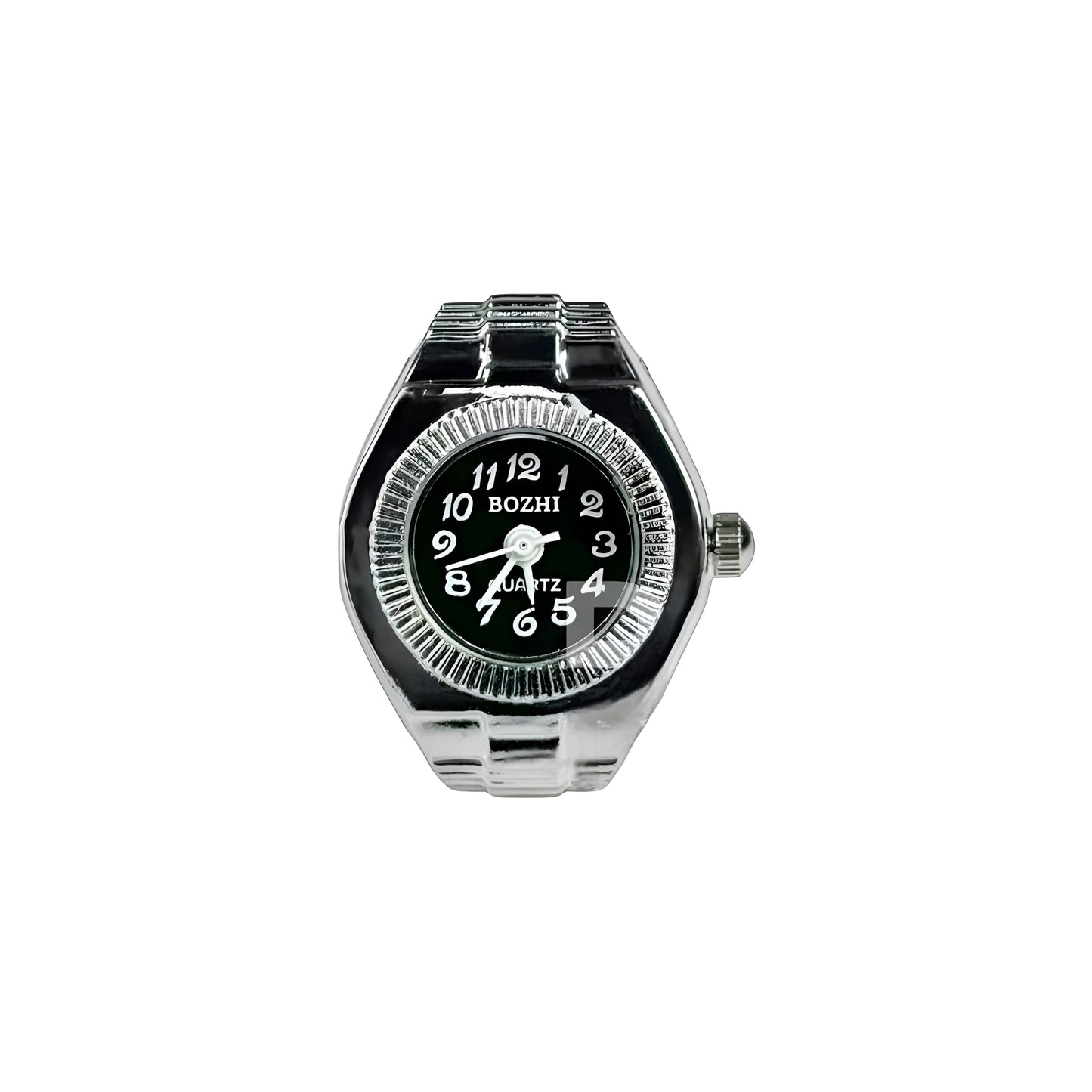 Silver Chrono Ring | Black