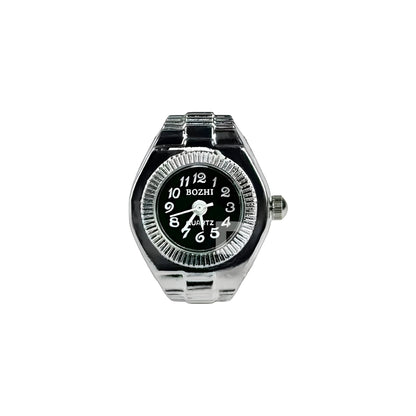 Silver Chrono Ring | Black