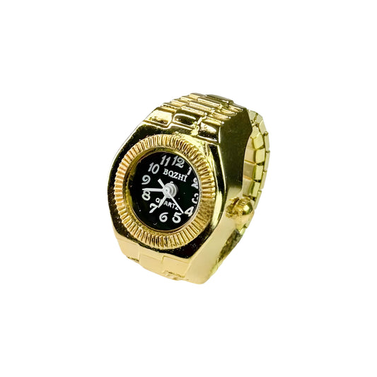 Gold Chrono Ring | Black