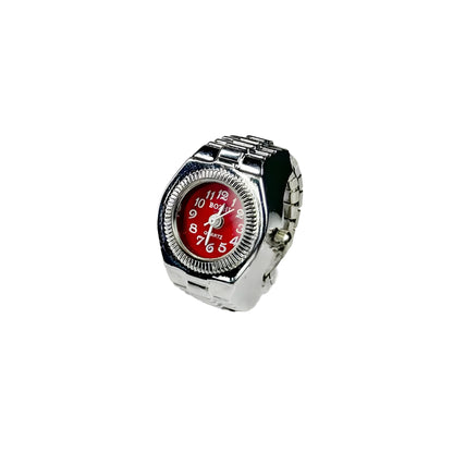 Silver Chrono Ring | Red