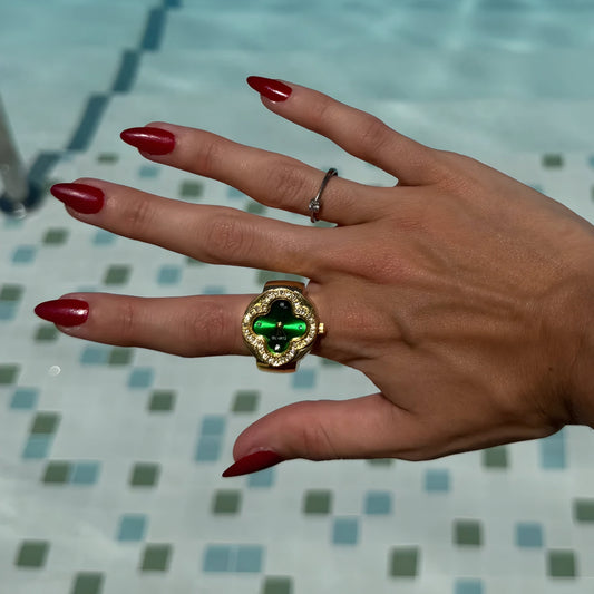 Gold Van Cleef Ring | Green